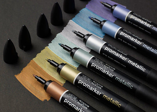 Set pennarelli Promarker Winsor & Newton 6 colori Metallici