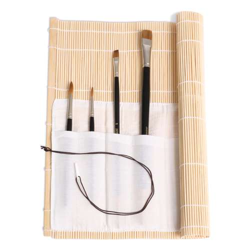 Astuccio porta pennelli in bamboo cm.30x30