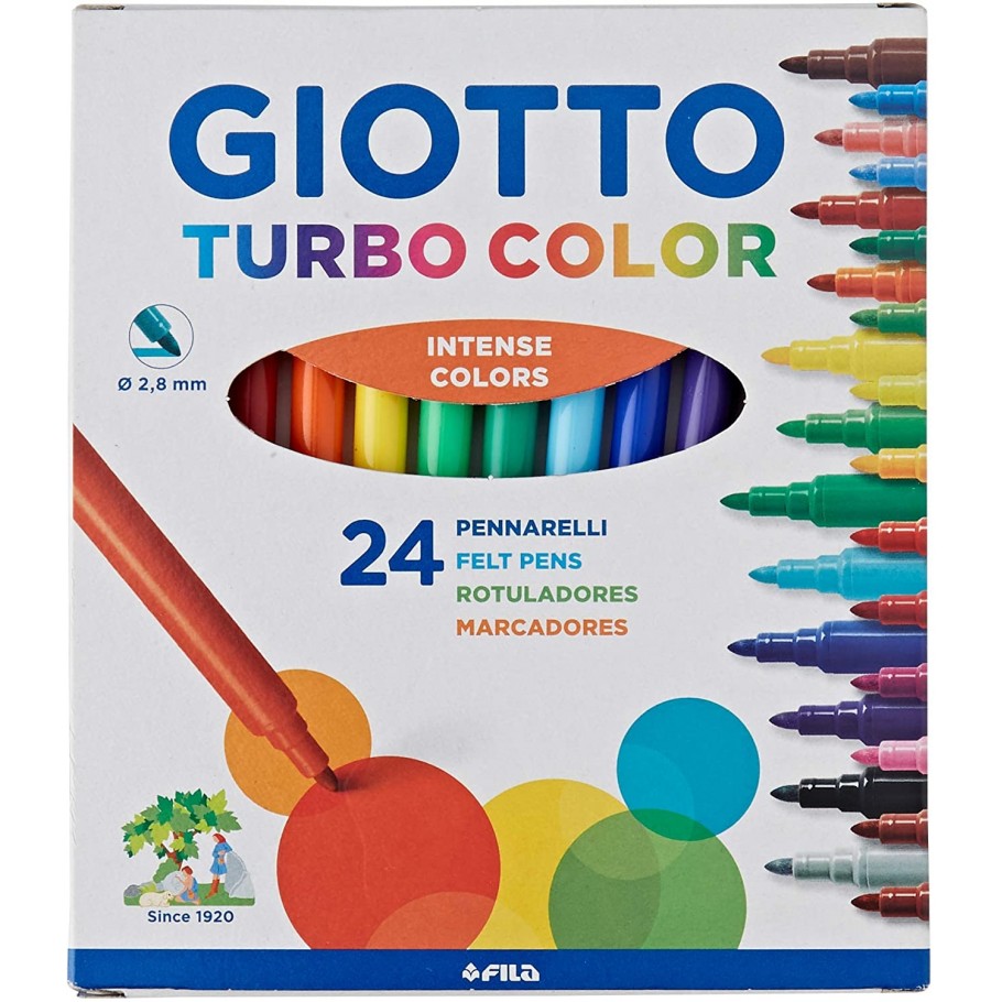 Confezione pennarelli Giotto Turbo Color - 24 colori