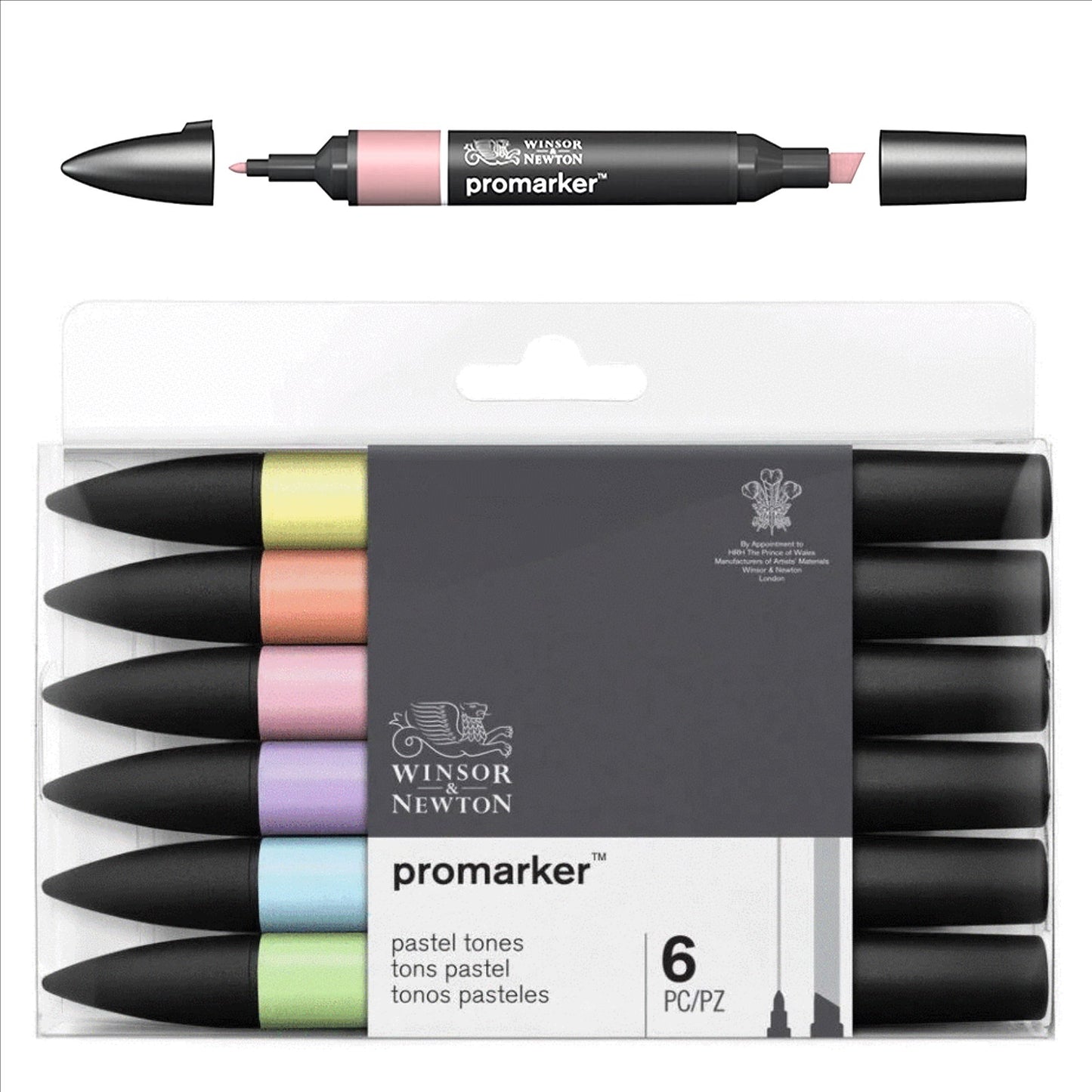 Set pennarelli Promarker Winsor & Newton 6 colori Pastello